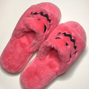 Pink halloween pumpkin slippers